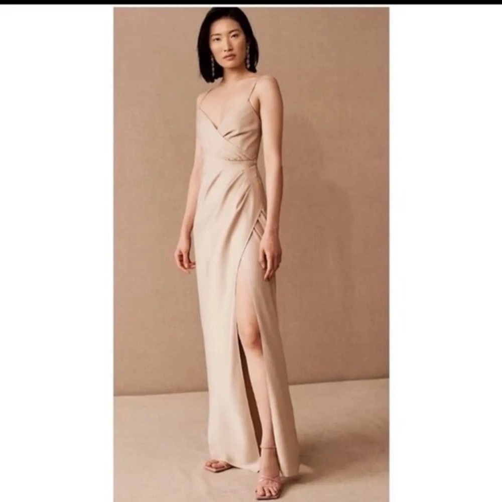 BHLDN Freya Satin Charmeuse Formal Bridesmaid Maxi Dress Sz 6